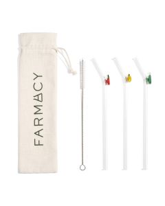 Fruitful Sips Glass Straw Set